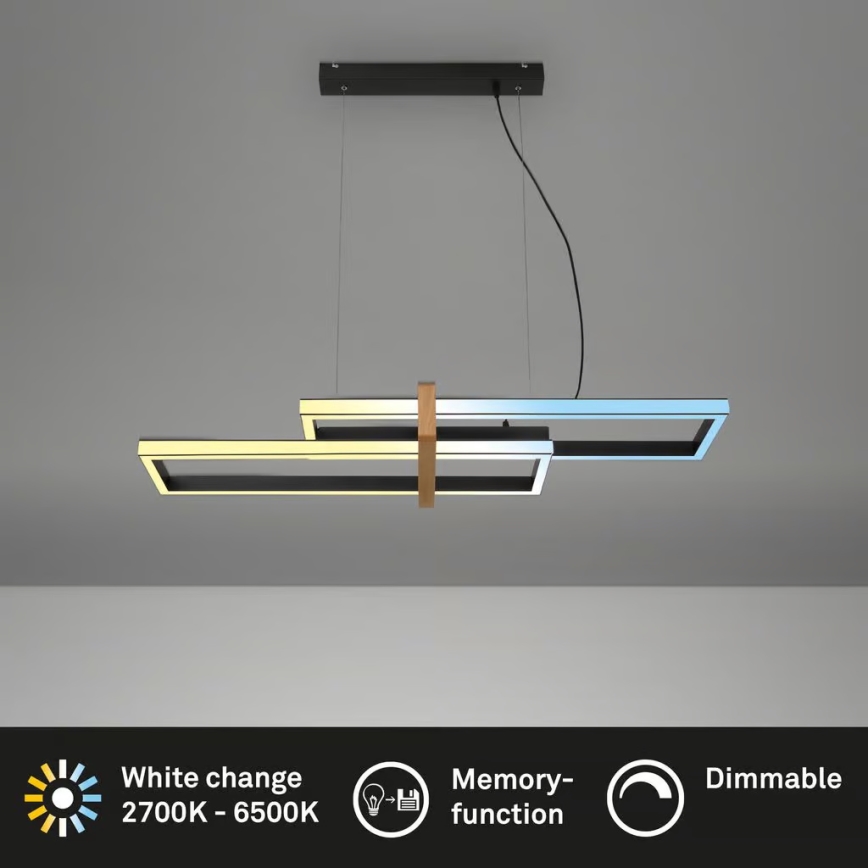 Briloner 4768015 - prigušiva LED viseći luster na sajli LED/44W/230V 2700-6500K 100 cm + daljinski upravljač