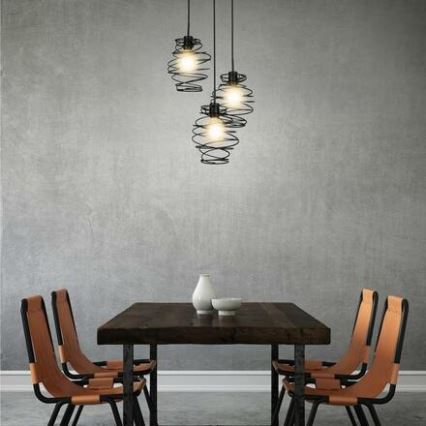 Briloner 4870-035 - Luster na sajli 3xE27/60W/230V