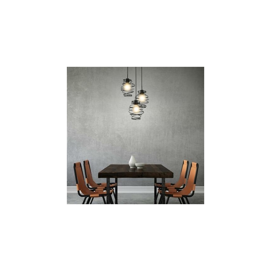 Briloner 4870-035 - Luster na sajli 3xE27/60W/230V