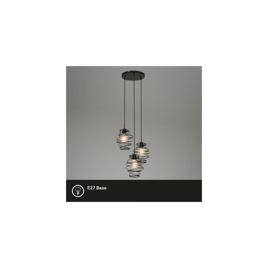 Briloner 4870-035 - Luster na sajli 3xE27/60W/230V
