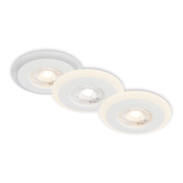 Briloner 7039036 - Komplet 3x LED ugradnih svetala za kupatilo LED/5W/230V IP44 belo