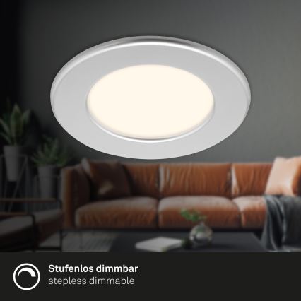 Briloner 7049014 - LED prigušiva kupatilsko ugradno plafonsko svetlo LED/6W/230V 3000K IP44 mat hrom