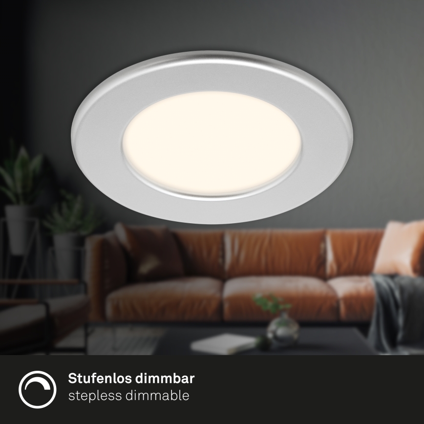 Briloner 7049014 - LED prigušiva kupatilsko ugradno plafonsko svetlo LED/6W/230V 3000K IP44 mat hrom