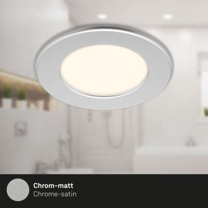 Briloner 7049014 - LED prigušiva kupatilsko ugradno plafonsko svetlo LED/6W/230V 3000K IP44 mat hrom