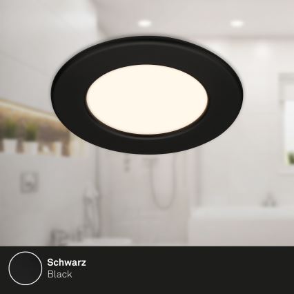 Briloner 7049015 - LED prigušiva kupatilsko ugradno plafonsko svetlo LED/6W/230V 3000K IP44 crna