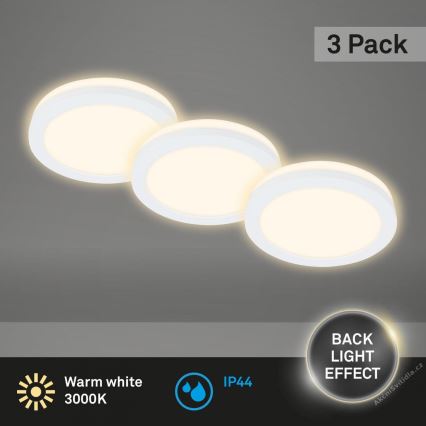 Briloner 7055-036 - Komplet od 3 ugradne kupatilske LED svetiljke LED/3W/230V IP44