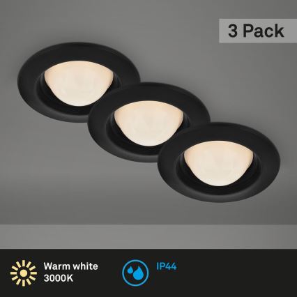 Briloner 7056-035 - SET 3x LED ugradno plafonsko svetlo za kupatilo LED/3W/230V IP44