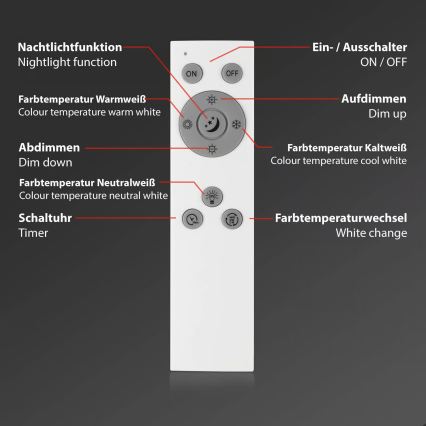 Briloner 7060-015 - LED prigušiva panel za površinsku montažu SLIM LED/22W/230V 2700-6500K 42x42 cm crna Wi-Fi Tuya + daljinski upravljač