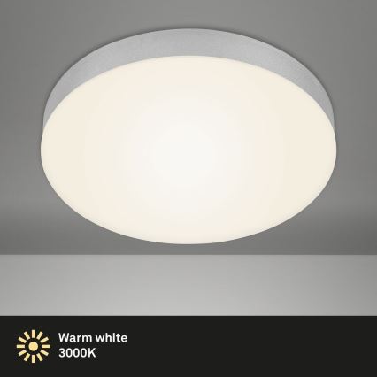 Briloner 7066-014 - LED plafonjera FLAME LED/21W/230V 3000K srebrna prečnik 28,7 cm