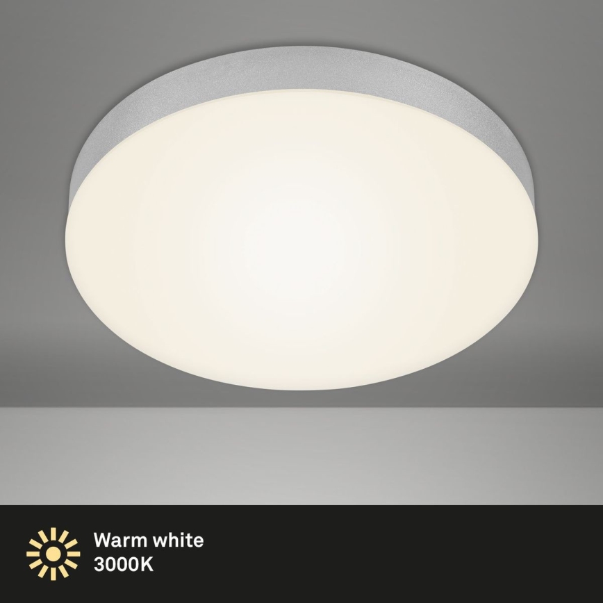 Briloner 7066-014 - LED plafonjera FLAME LED/21W/230V 3000K srebrna prečnik 28,7 cm