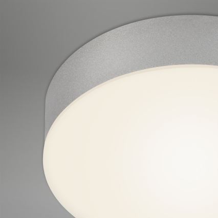 Briloner 7066-014 - LED plafonjera FLAME LED/21W/230V 3000K srebrna prečnik 28,7 cm