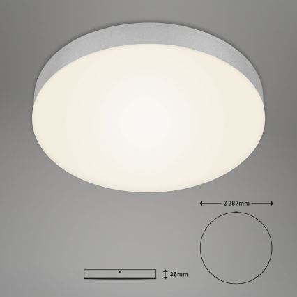 Briloner 7066-014 - LED plafonjera FLAME LED/21W/230V 3000K srebrna prečnik 28,7 cm