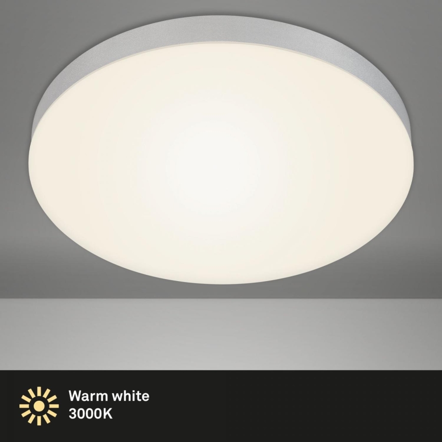 Briloner 7068-014 - LED plafonsko svetlo FLAME LED/24,5W/230V 3000K Ø 38 cm srebrno