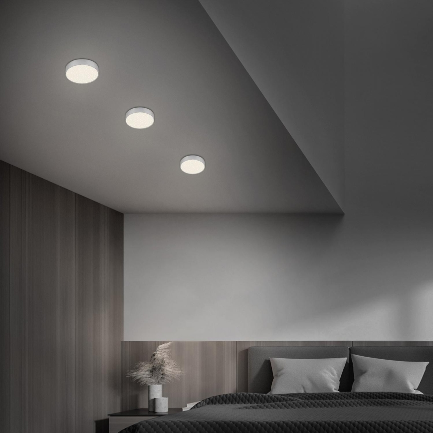 Briloner 7072-414 - LED plafonska svetiljka STAR SKY LED/11W/230V 4000K prečnika 15 cm srebrna