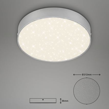 Briloner 7073-414 - LED plafonsko svetlo STAR SKY LED/16W/230V 4000K Ø 21 cm srebrna