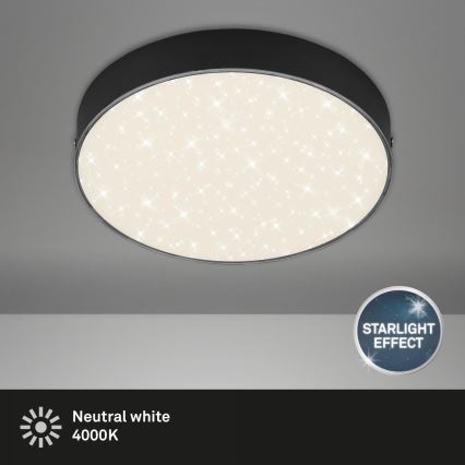 Briloner 7073-415 - LED plafonsko svetlo STAR SKY LED/16W/230V 4000K prečnik 21 cm crno
