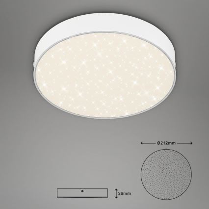 Briloner 7073-416 - LED stropno svetlo STAR SKY LED/16W/230V 4000K prečnik 21 cm bela