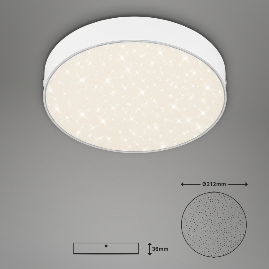 Briloner 7073-416 - LED stropno svetlo STAR SKY LED/16W/230V 4000K prečnik 21 cm bela