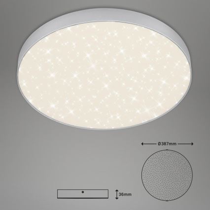 Briloner 7075-414 - LED plafonsko svetlo STAR SKY LED/24,5W/230V 4000K prečnik 38 cm srebrno