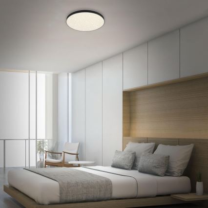 Briloner 7075-415 - LED plafonsko svetlo STAR SKY LED/24,5W/230V 4000K prečnika 38 cm crno