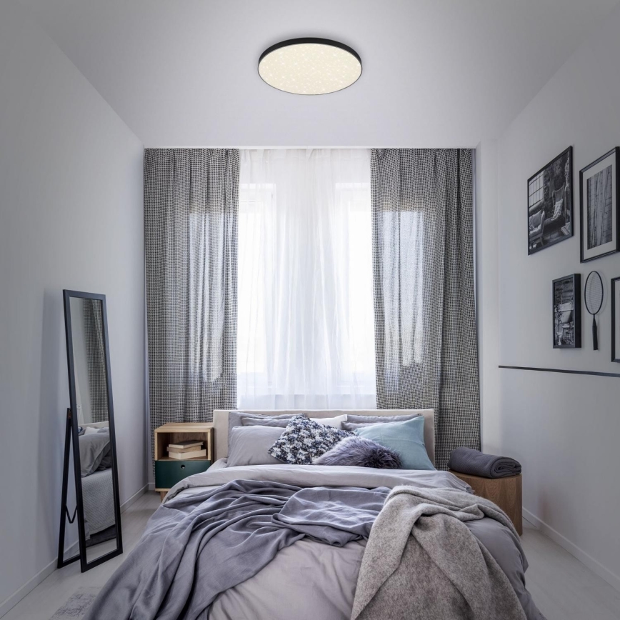 Briloner 7075-415 - LED plafonsko svetlo STAR SKY LED/24,5W/230V 4000K prečnika 38 cm crno