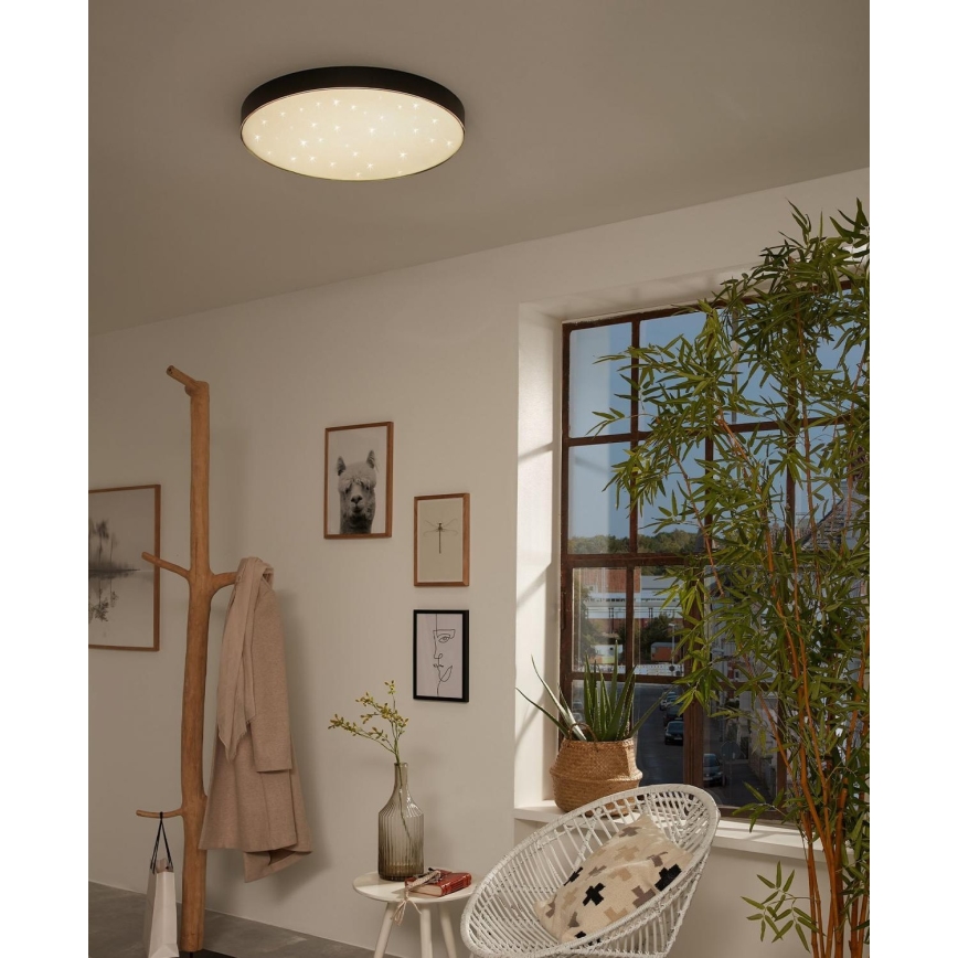 Briloner 7075-415 - LED plafonsko svetlo STAR SKY LED/24,5W/230V 4000K prečnika 38 cm crno
