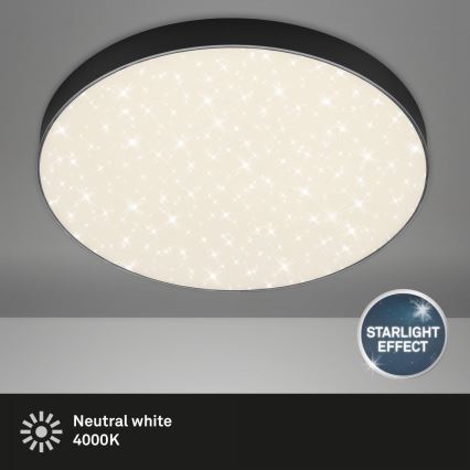 Briloner 7075-415 - LED plafonsko svetlo STAR SKY LED/24,5W/230V 4000K prečnika 38 cm crno