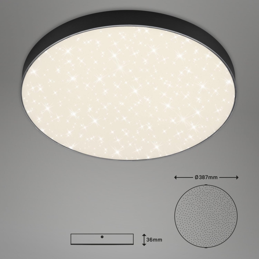 Briloner 7075-415 - LED plafonsko svetlo STAR SKY LED/24,5W/230V 4000K prečnika 38 cm crno