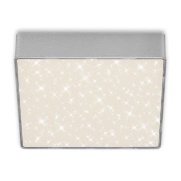 Briloner 7076-414 - LED plafonsko svetlo STAR SKY LED/11W/230V 4000K 15x15 cm srebrno
