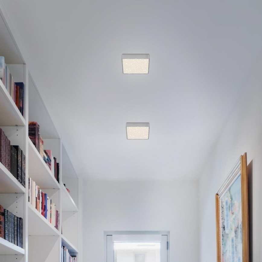 Briloner 7076-414 - LED plafonsko svetlo STAR SKY LED/11W/230V 4000K 15x15 cm srebrno