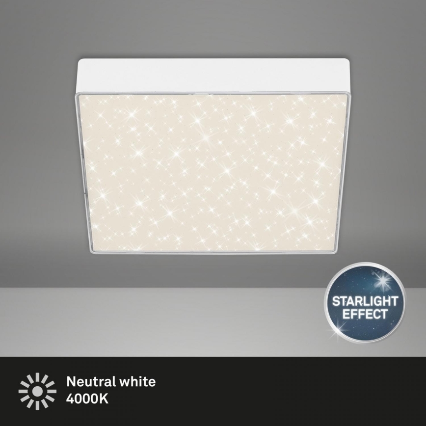 Briloner 7077-416 - LED Stropno svetlo STAR SKY LED/16W/230V 4000K 21x21 cm bela
