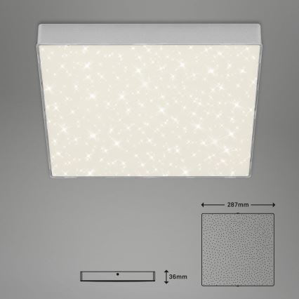 Briloner 7078-414 - LED plafonjera STAR SKY LED/21W/230V 4000K 28x28 cm srebrna