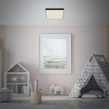 Briloner 7078-415 - LED plafonsko svetlo STAR SKY LED, 21 W, 230 V, 4000 K, 28 x 28 cm, crno