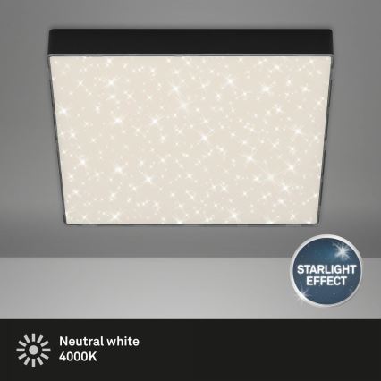 Briloner 7078-415 - LED plafonsko svetlo STAR SKY LED, 21 W, 230 V, 4000 K, 28 x 28 cm, crno