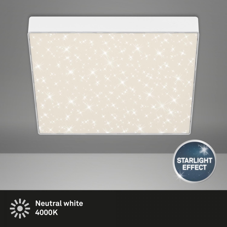 Briloner 7078-416 - LED stropno svetlo STAR SKY LED/21W/230V 4000K 28x28 cm bela