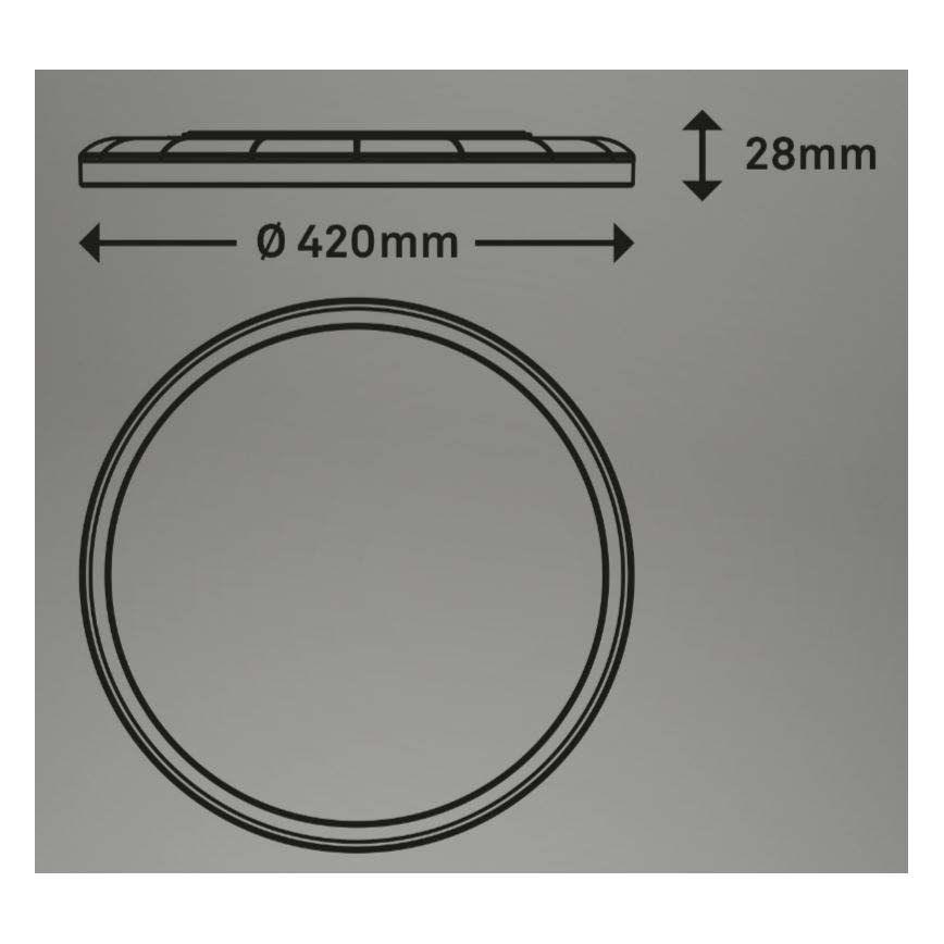 Briloner 7080-015 - LED plafonsko svetlo SLIM, prigušiva, LED/22W/230V 2700-6500K + daljinski upravljač