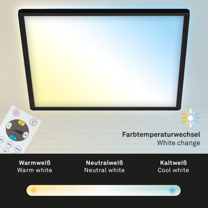 Briloner 7081-015 - prigušiva LED stropna svetiljka SLIM LED/18W/230V 2700-6500K + daljinski upravljač