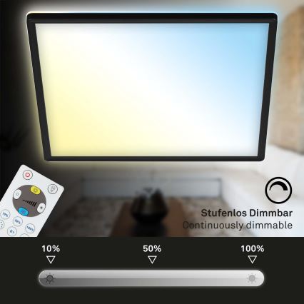Briloner 7081-015 - prigušiva LED stropna svetiljka SLIM LED/18W/230V 2700-6500K + daljinski upravljač
