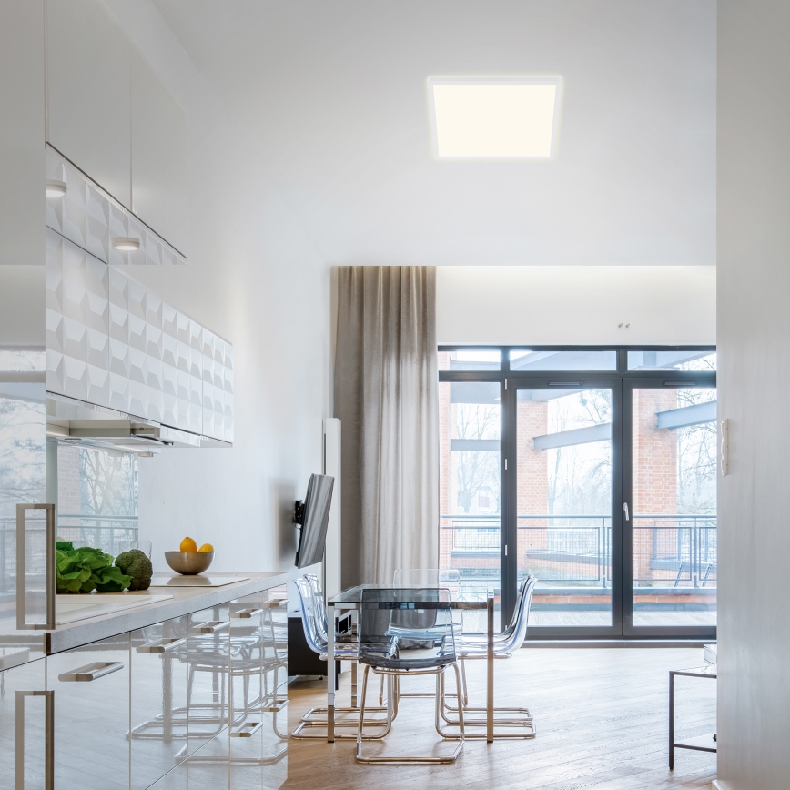 Briloner 7081-016 - LED prigušiva stropna svetiljka SLIM LED/18W/230V 2700-6500K + daljinski upravljač