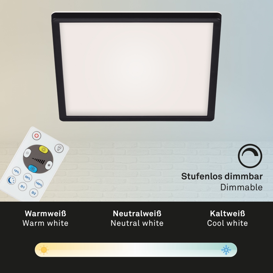 Briloner 7082-015 - LED prigušiva plafonsko svetlo SLIM LED/22W/230V 2700-6500K + daljinski upravljač