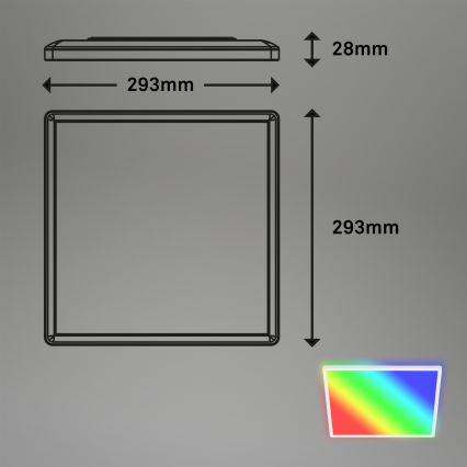 Briloner 7090-416 - LED RGBW prigušiva plafonska svetiljka SLIM LED/15W/230V + daljinski upravljač