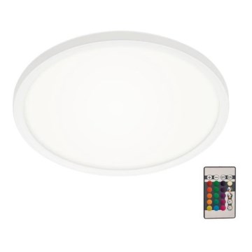 Briloner 7092-416 - LED RGBW prigušiva plafonska lampa SLIM LED/15W/230V + daljinski upravljač