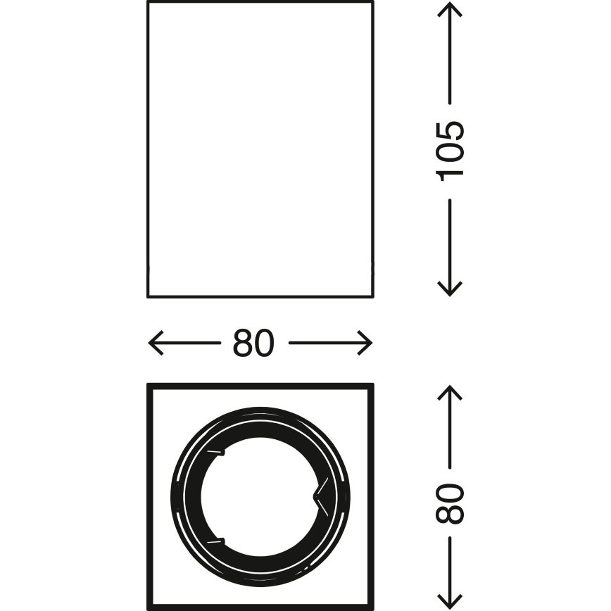 Briloner 7120-014 - LED spot svetiljka TUBE 1xGU10/5W/230V, četvrtasta