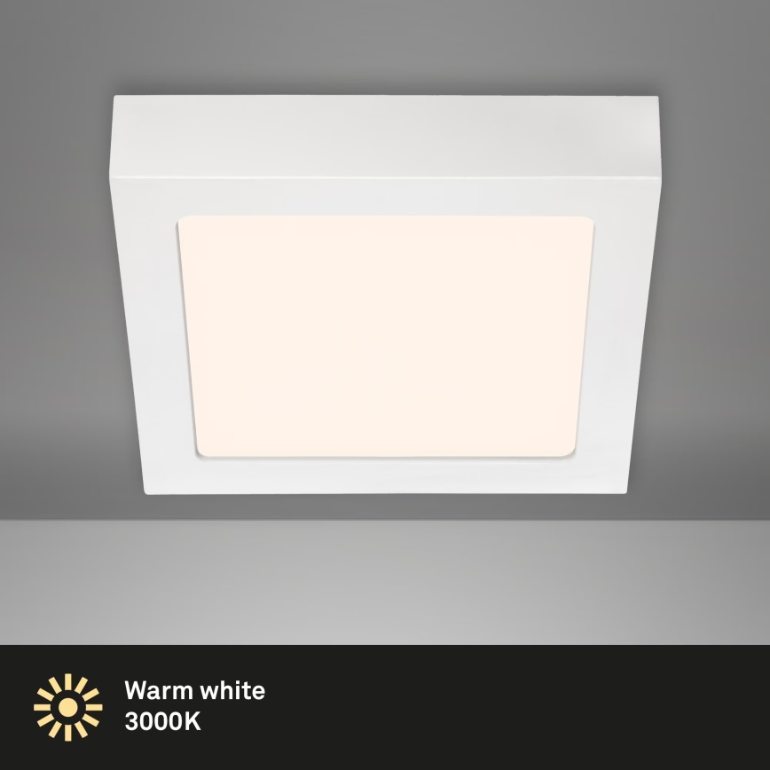 Briloner 7123-016 - LED plafonsko svetlo FIRE LED/12W/230V 3000K 17x17 cm belo