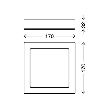 Briloner 7123-414 - LED plafonsko svetlo FIRE LED/12W/230V srebrno