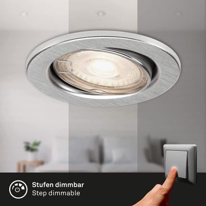 Briloner 7149-039 - KOMPLET 3xLED prigušiva kupatilska svetiljka 1xGU10/5W/230V IP23