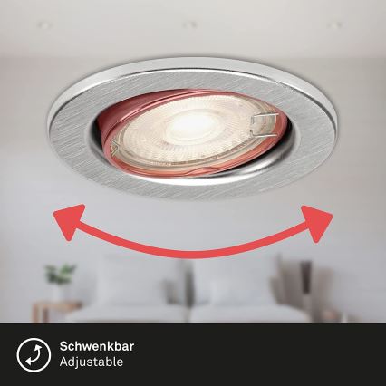 Briloner 7149-039 - KOMPLET 3xLED prigušiva kupatilska svetiljka 1xGU10/5W/230V IP23