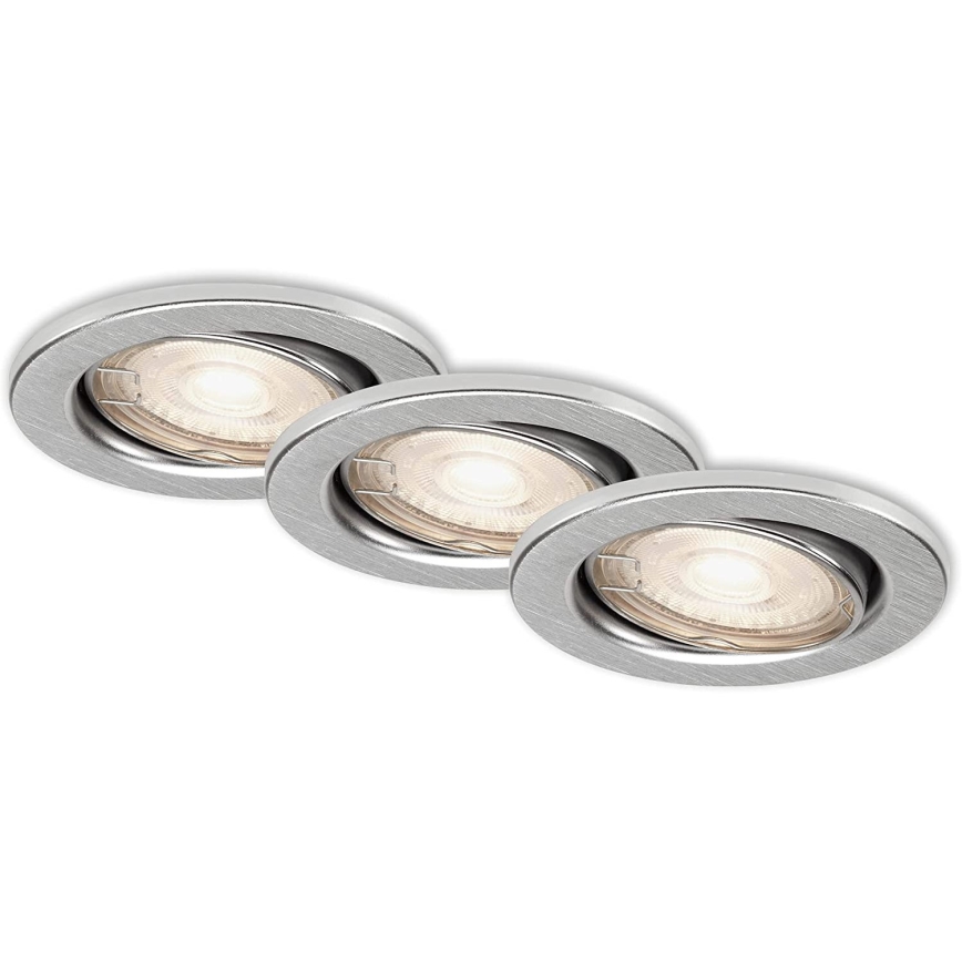 Briloner 7149-039 - KOMPLET 3xLED prigušiva kupatilska svetiljka 1xGU10/5W/230V IP23