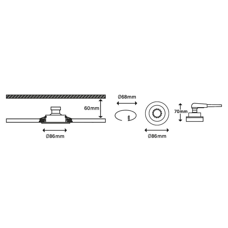 Briloner 7149-039 - KOMPLET 3xLED prigušiva kupatilska svetiljka 1xGU10/5W/230V IP23