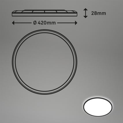 Briloner 7157-415 - SLIM LED plafonsko svetlo, 22W/230V, prečnika 42 cm
